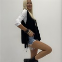 gilet con scollo tondo e spacchi laterali nives